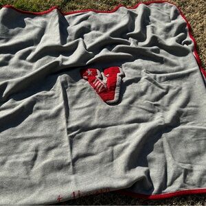 Varsity/Van Horn Grey and Red Blanket